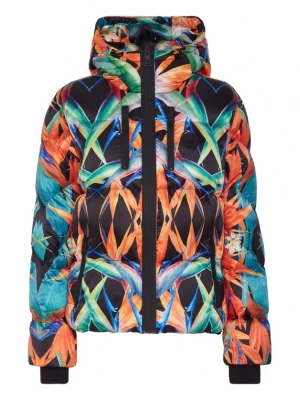 Foto van product Plein Sport Sportjas 'Flowers' blauw / cyaan blauw / lichtoranje / donkeroranje / zwart