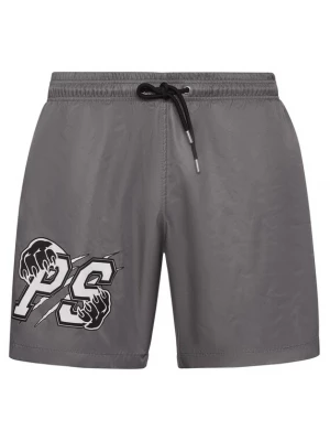 Foto van product Plein Sport Zwemshorts grijs / zwart / wit