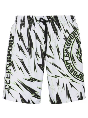 Foto van product Plein Sport Zwemshorts 'Tiger ' groen / wit