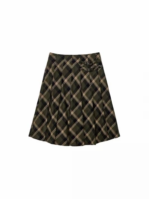 Foto van product Plooirok Stradivarius kaki
