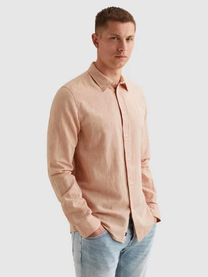 Foto van product PME Legend Overhemd 'Cotton / linen shirt with embroidered logo' pink