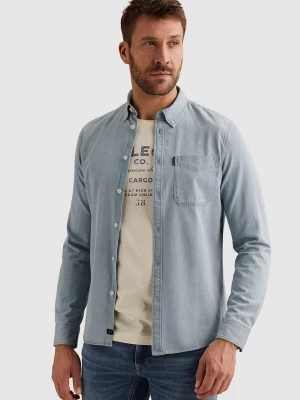 Foto van product PME Legend Overhemd 'Denim shirt with stitching details' blauw denim