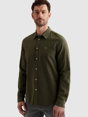 Foto van product PME Legend Overhemd 'Shirt in cotton / linen with garment-dye wash' groen