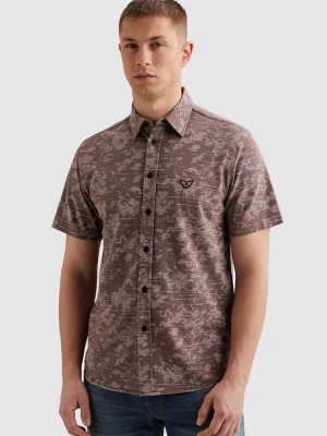 Foto van product PME Legend Overhemd 'Shirt in jersey piqué with allover print' lila
