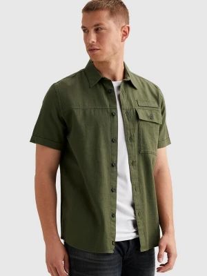 Foto van product PME Legend Overhemd 'Shirt in slub cotton with short sleeves' groen