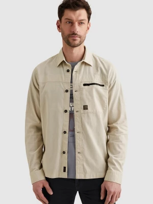 Foto van product PME Legend Overhemd 'Shirt jacket with button closure and chest pocket' beige