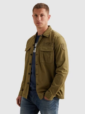 Foto van product PME Legend Overhemd 'Shirt jacket with chest pockets and badge on the sleeve' bruin