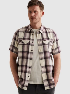 Foto van product PME Legend Overhemd 'Shirt with check pattern and chest pockets' lila