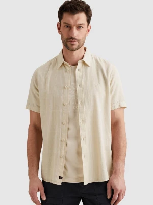Foto van product PME Legend Overhemd 'Shirt with short sleeves and check texture' beige