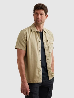 Foto van product PME Legend Overhemd 'Shirt with short sleeves and garment-dye wash' lichtgroen