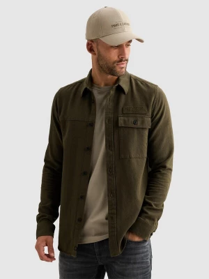 Foto van product PME Legend Overhemd 'Shirt with two-tone herringbone texture' groen