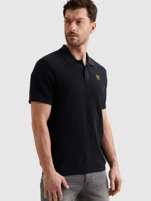 Foto van product PME Legend Shirt 'Polo shirt with waffle texture' donkerblauw
