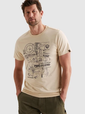 Foto van product PME Legend Shirt 'T-shirt with cargo artwork' beige