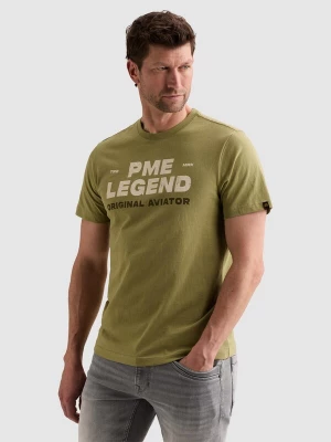 Foto van product PME Legend Shirt 'T-shirt with rugged artwork on the chest' lichtgroen