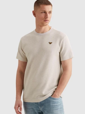 Foto van product PME Legend Shirt 'T-shirt with two-tone stripe pattern and texture' beige