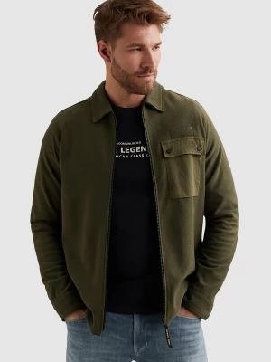 Foto van product PME Legend Tussenjas 'PME LEGEND - Shirt jacket with zipper closure and badge' donkergroen