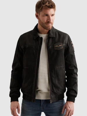 Foto van product PME Legend Tussenjas 'Summer Hudson leather jacket' zwart