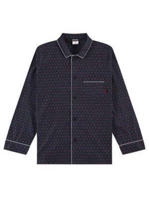 Foto van product Pockies Pyjama lang 'Luv' navy / rood / wit