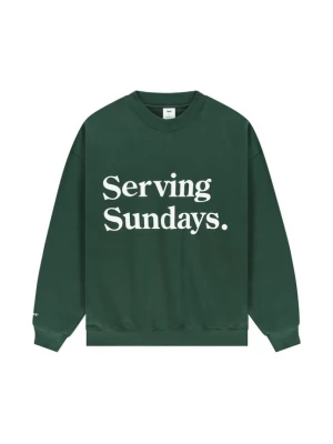 Foto van product Pockies Sweatshirt 'Sundays' donkergroen / wit