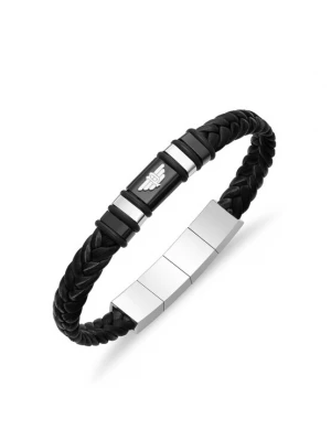 Foto van product POLICE Armband 'Wavebreaker' zwart / zilver