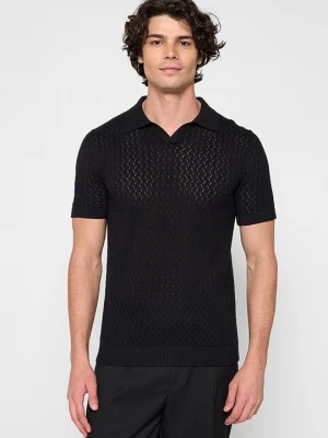 Foto van product Poloshirt Selected gemêleerd zwart