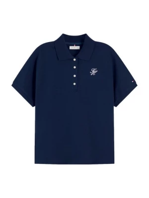 Foto van product Poloshirt Tommy Hilfiger gemêleerd donkerblauw