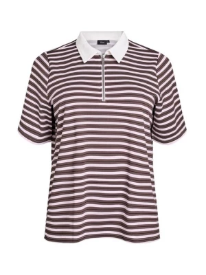 Foto van product Poloshirt Zizzi gemêleerd bruin
