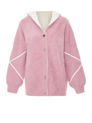 Foto van product Poomi Fleece jas crème / rosa