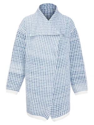 Foto van product Poomi Gebreid vest blauw / wolwit