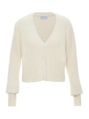 Foto van product Poomi Gebreid vest wolwit