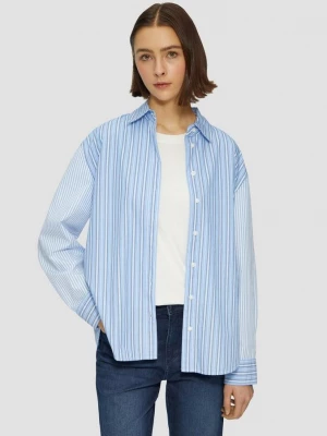 Foto van product Popeline blouse in een ontspannen pasvorm met gemêleerde strepen s.Oliver blauw
