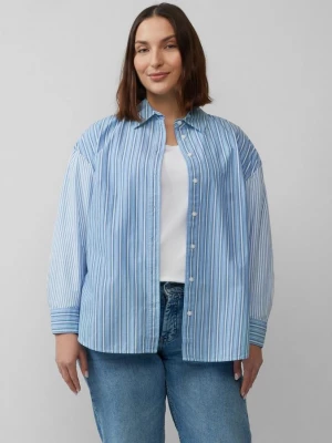 Foto van product Popeline blouse in een ontspannen pasvorm met gemêleerde strepen s.Oliver blauw