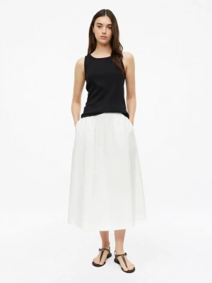 Foto van product Popeline midirok met steekzakken s.Oliver wit