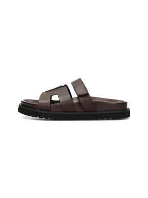 Foto van product POSH by Poelman Sandalen met riem 'SCOTTIE' donkerbruin