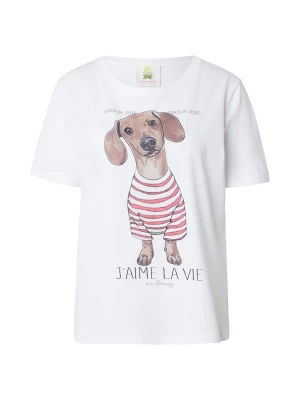 Foto van product PRINCESS GOES HOLLYWOOD Shirt 'Flower Dog' ombergrijs / lichtrood / zwart / wit
