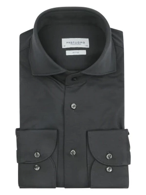 Foto van product Profuomo Overhemd 'Knitted' donkergroen