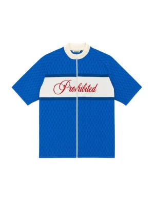Foto van product Prohibited Gebreid vest 'Sunday Ride' blauw / rood / wit
