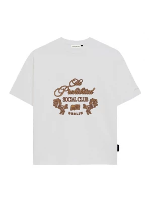 Foto van product Prohibited Shirt 'Clubhouse' cognac / robijnrood / offwhite