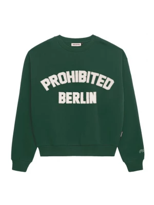 Foto van product Prohibited Sweatshirt 'Berlin' donkergroen / wolwit