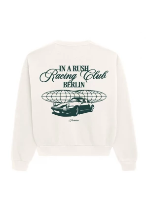 Foto van product Prohibited Sweatshirt 'In A Rush' donkergroen / offwhite