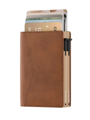 Foto van product Prowallet Portemonnee 'Pasjeshouder Double' cognac