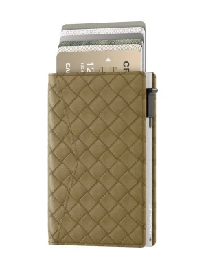 Foto van product Prowallet Portemonnee 'Pasjeshouder Slim Woven' olijfgroen
