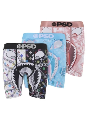 Foto van product PSD Boxershorts lichtblauw / rosa / zwart / wit