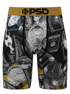 Foto van product PSD Boxershorts 'SILVER BANDS' donkergrijs / zwart