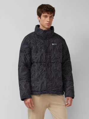 Foto van product Pufferjack met all-over print en corduroy binnenkraag s.Oliver zwart