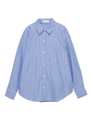 Foto van product Pull&Bear Blouse kobaltblauw / wit
