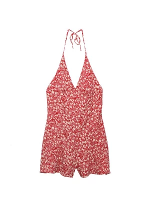 Foto van product Pull&Bear Jumpsuit cranberry / wit