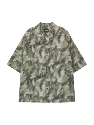 Foto van product Pull&Bear Overhemd crème / donkerbeige / olijfgroen