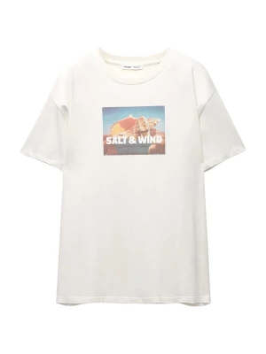 Foto van product Pull&Bear Shirt azuur / geel / oranje / offwhite