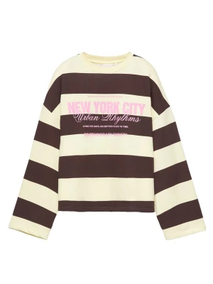 Foto van product Pull&Bear Sweatshirt 'PACIFIC' donkerbruin / lichtgeel / oudroze